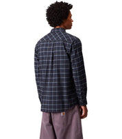 CARHARTT WIP L/S WIDMARK CHECK BLUE SHIRT