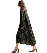 ESSENTIEL ANTWERP JEA GREEN AND BLUE SHIRT DRESS