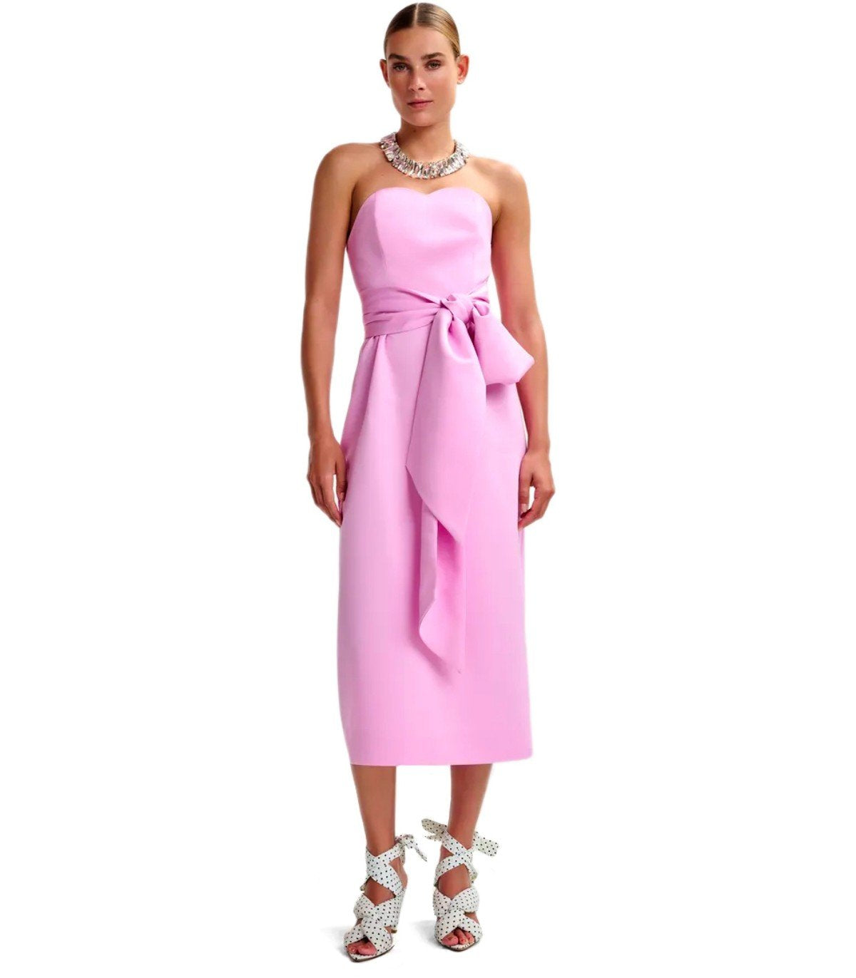 ESSENTIEL ANTWERP JUROR ROZE MIDI JURK