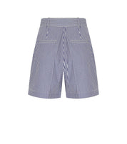 ELISABETTA FRANCHI STRIPED BLUE AND WHITE SHORTS