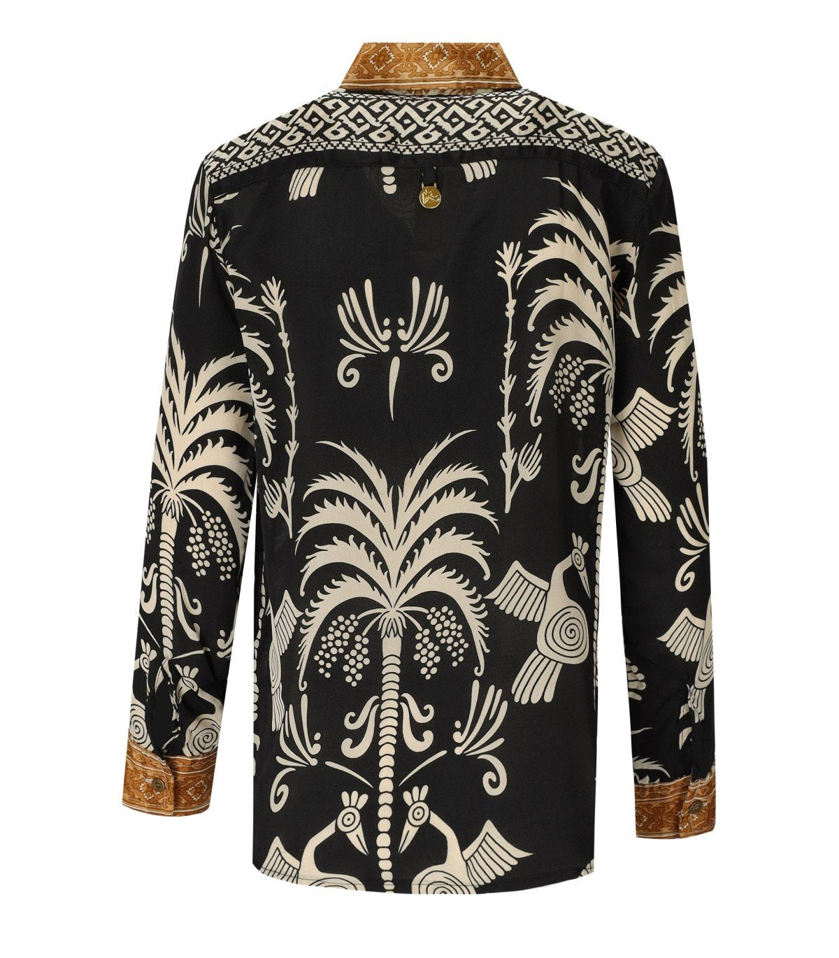 PAHIESA FORMENTERA BLACK AND GOLD SHIRT