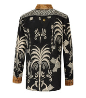 PAHIESA FORMENTERA BLACK AND GOLD SHIRT
