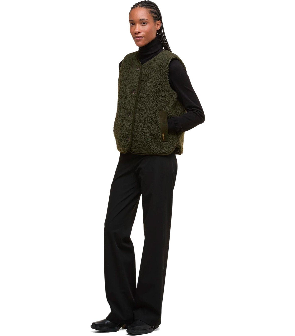 BARBOUR LUCIANA FLEECE GREEN VEST