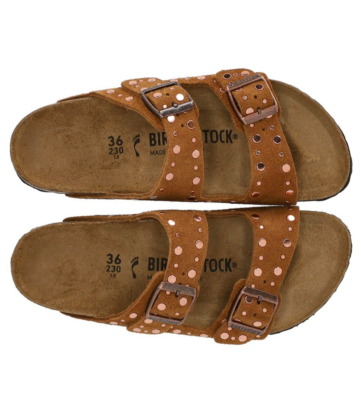 BIRKENSTOCK ARIZONA RIVET MINK SANDALE