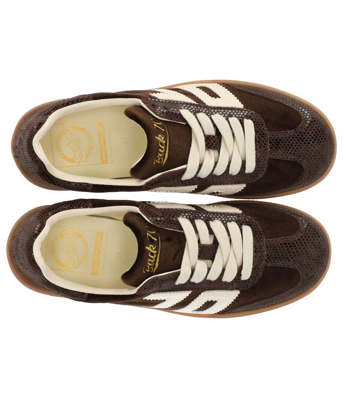 SNEAKER CLOUD VELOURS BRUN BACK70
