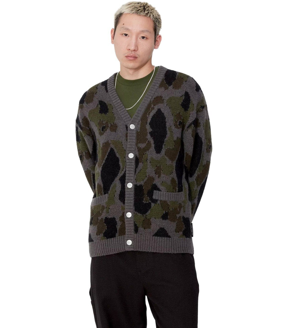 CARDIGAN CAMO DACK GRIS CARHARTT WIP