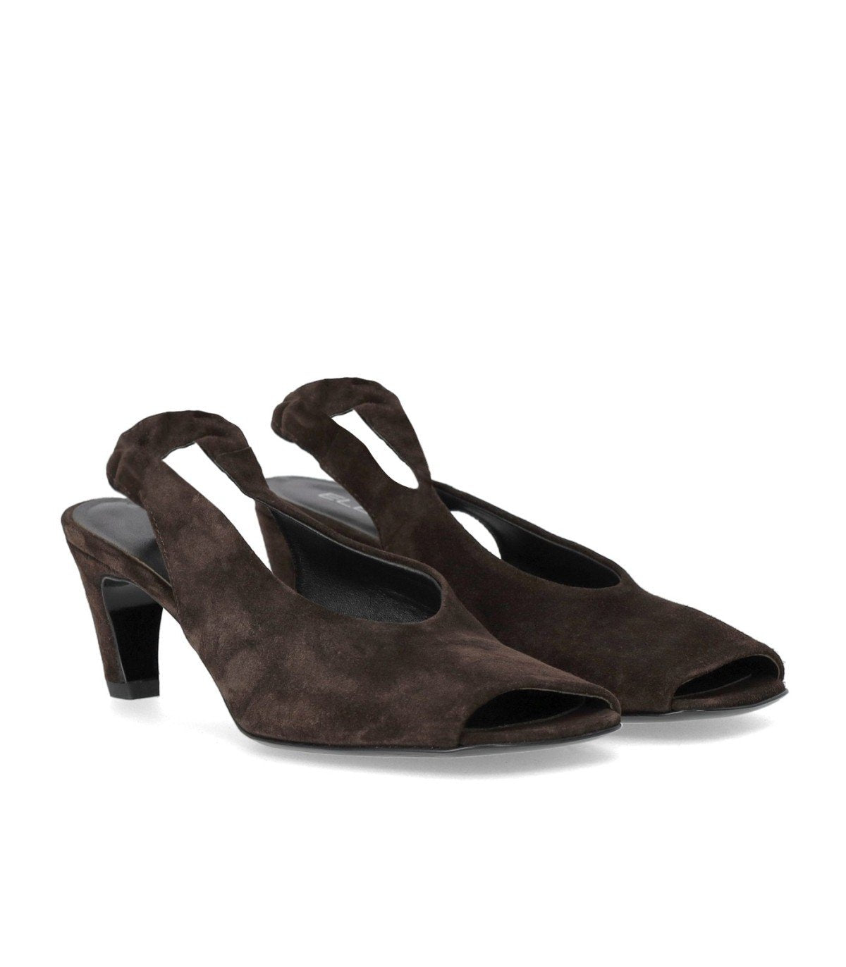 ELENA IACHI DARK BROWN HEELED SANDAL
