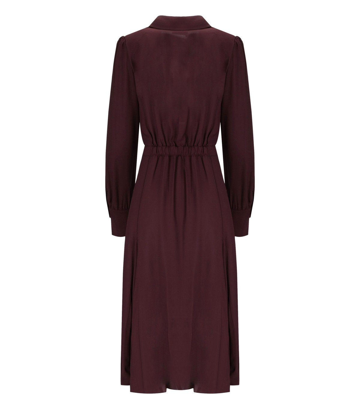 ELISABETTA FRANCHI MERLOT MIDI DRESS