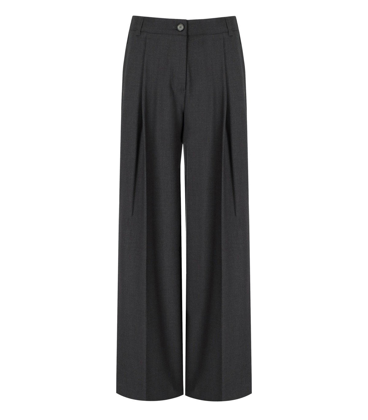 TWINSET ANTHRACITE GREY WIDE LEG PANTS