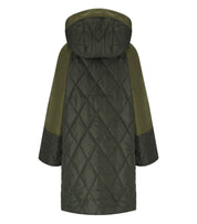 BARBOUR ELSPETH QUILTED GREEN HOODED JACKET