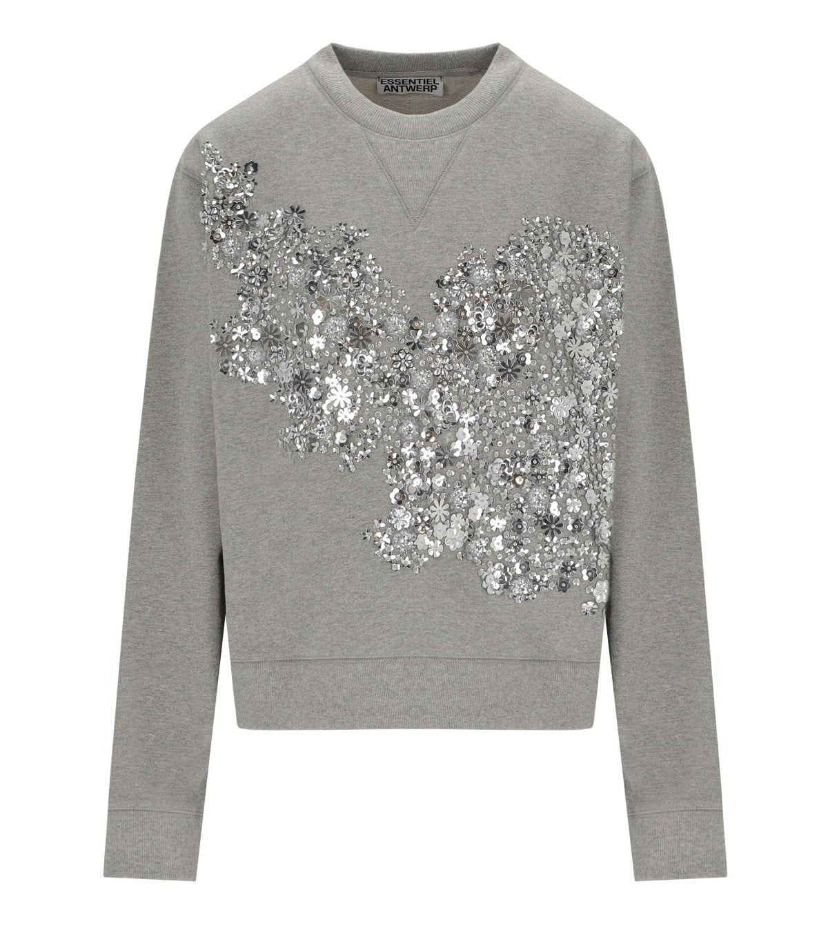 ESSENTIEL ANTWERP KRUIMEL GRAUES SWEATSHIRT
