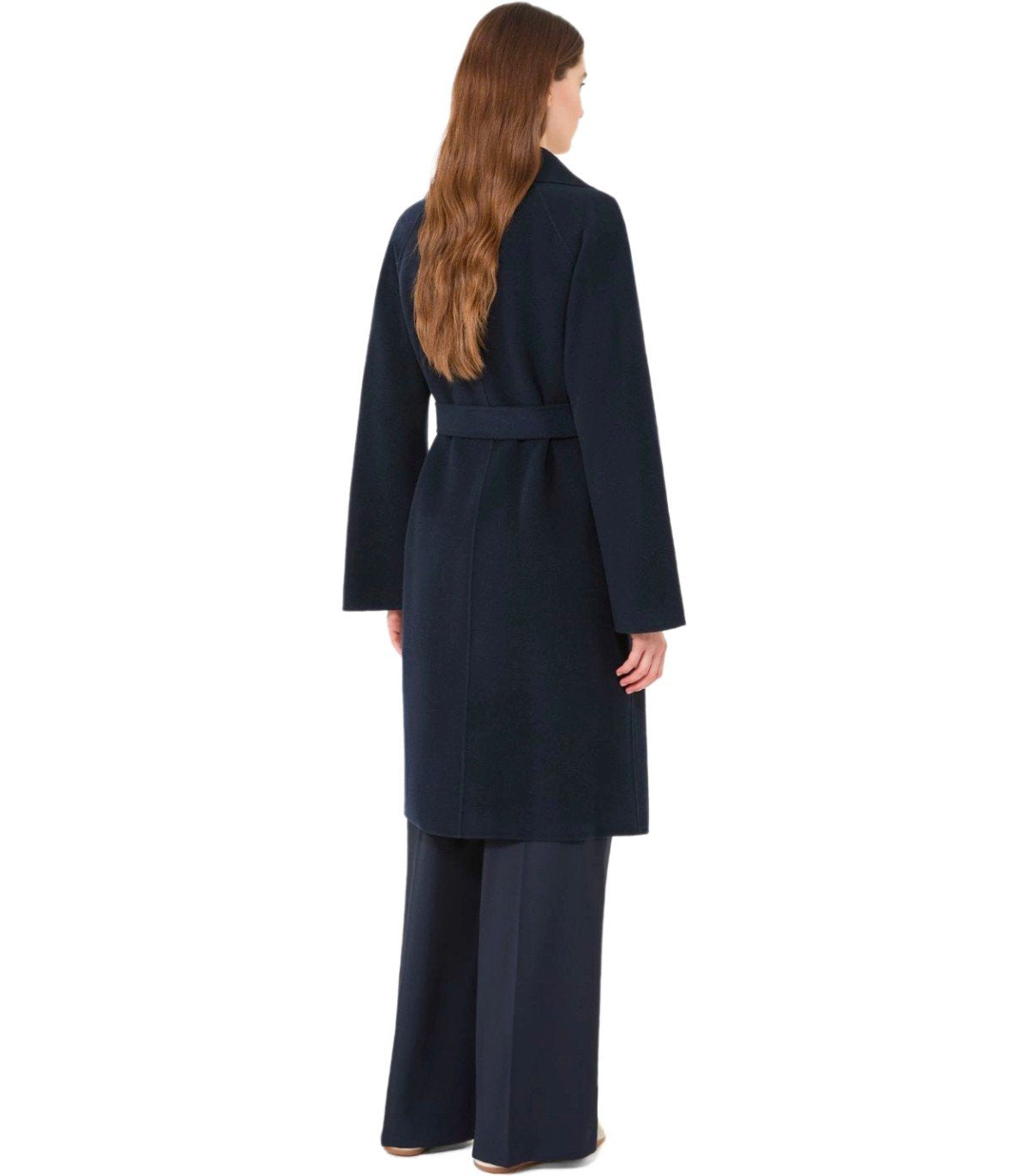 MAX MARA WEEKEND CIVADA BLAUER MANTEL MIT GÜRTEL