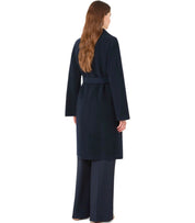 MAX MARA WEEKEND CIVADA BLAUER MANTEL MIT GÜRTEL