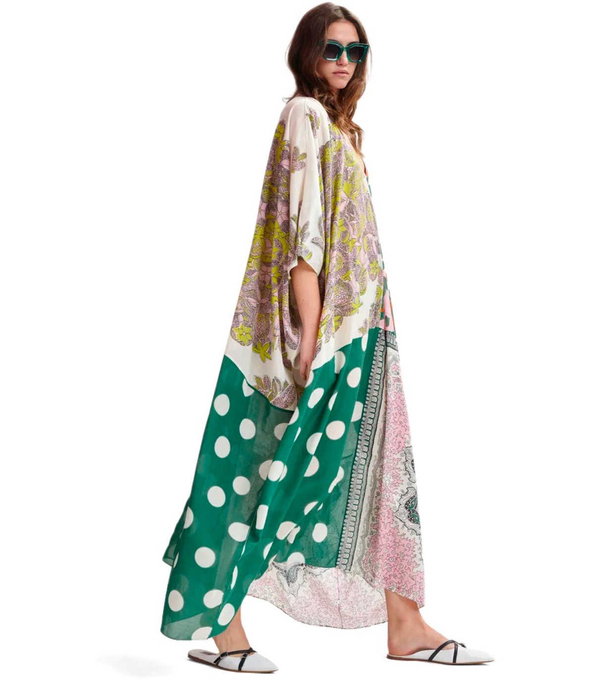 ESSENTIEL ANTWERP HANSAS MULTICOLORED KAFTAN DRESS