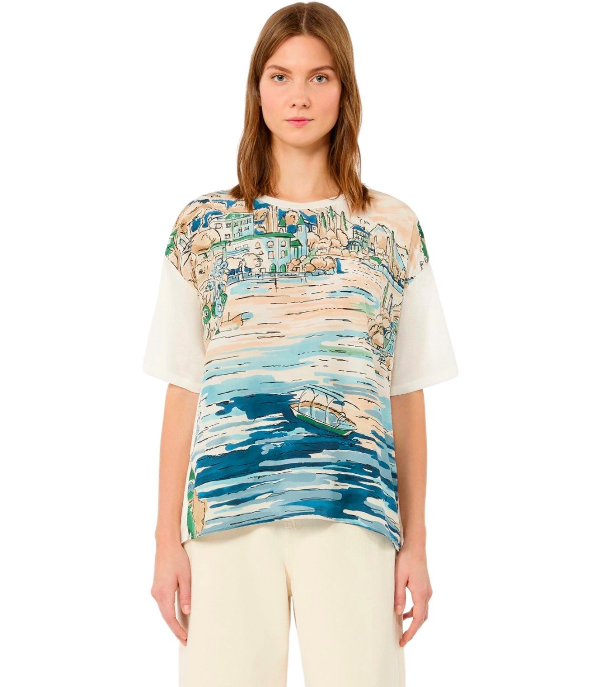 MAX MARA WEEKEND TERZO LIGHT BLUE T-SHIRT