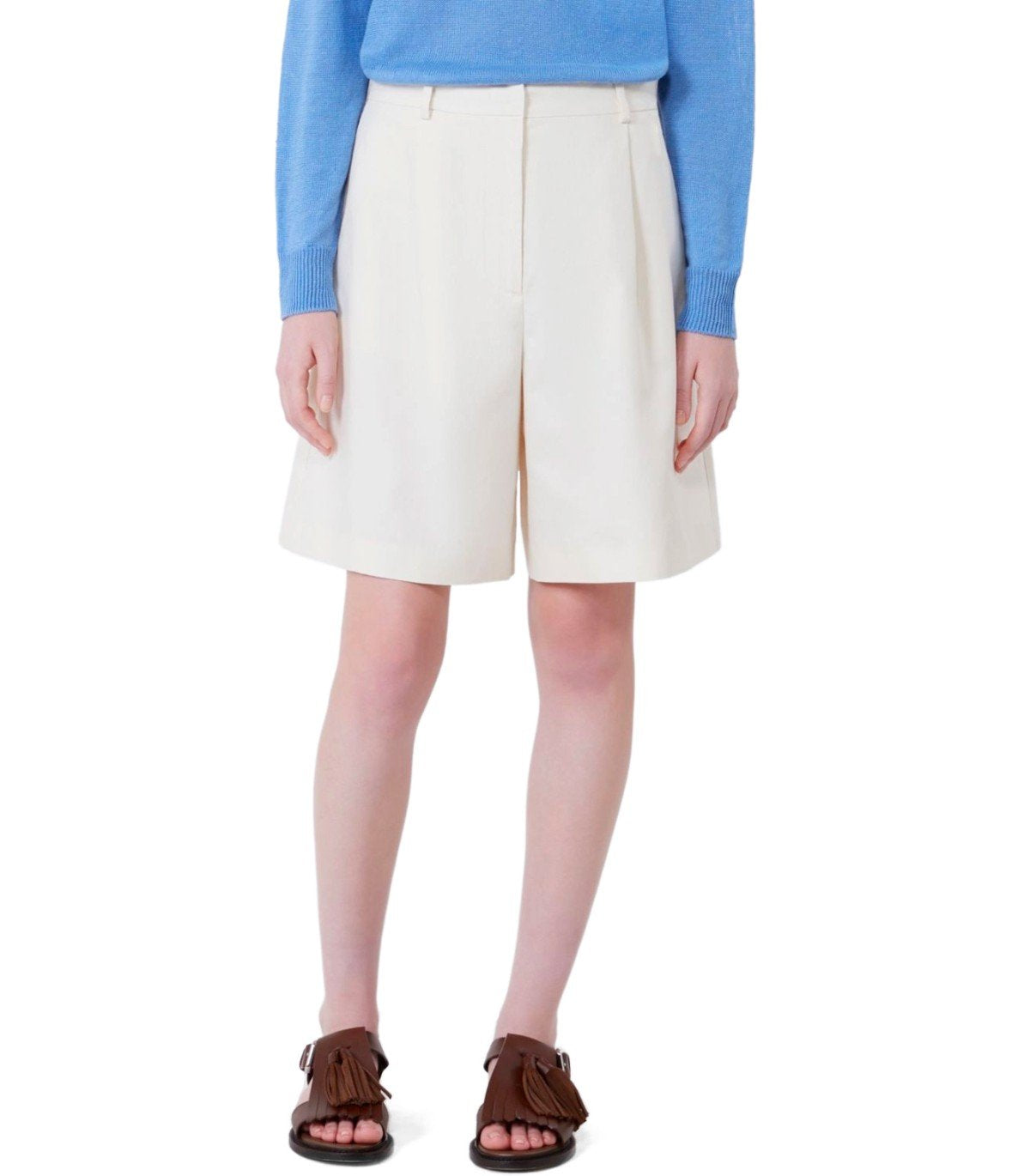 MAX MARA WEEKEND CUBA ECRU' BERMUDA-SHORTS