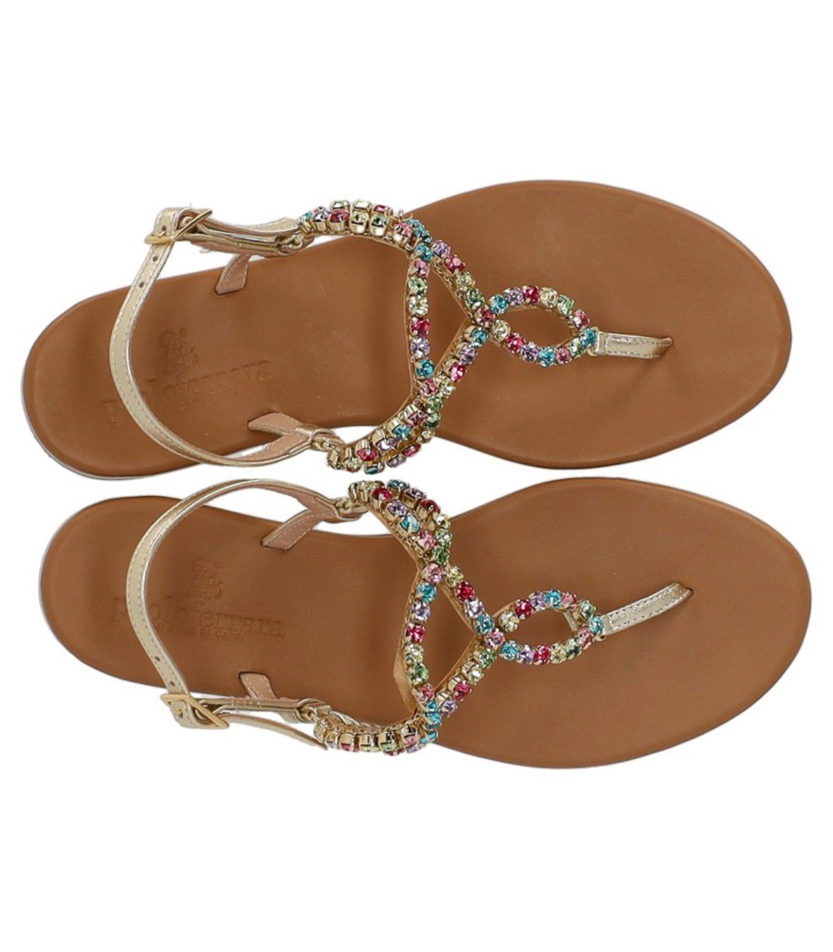 PAOLO FERRARA PLATIN THONG SANDAL