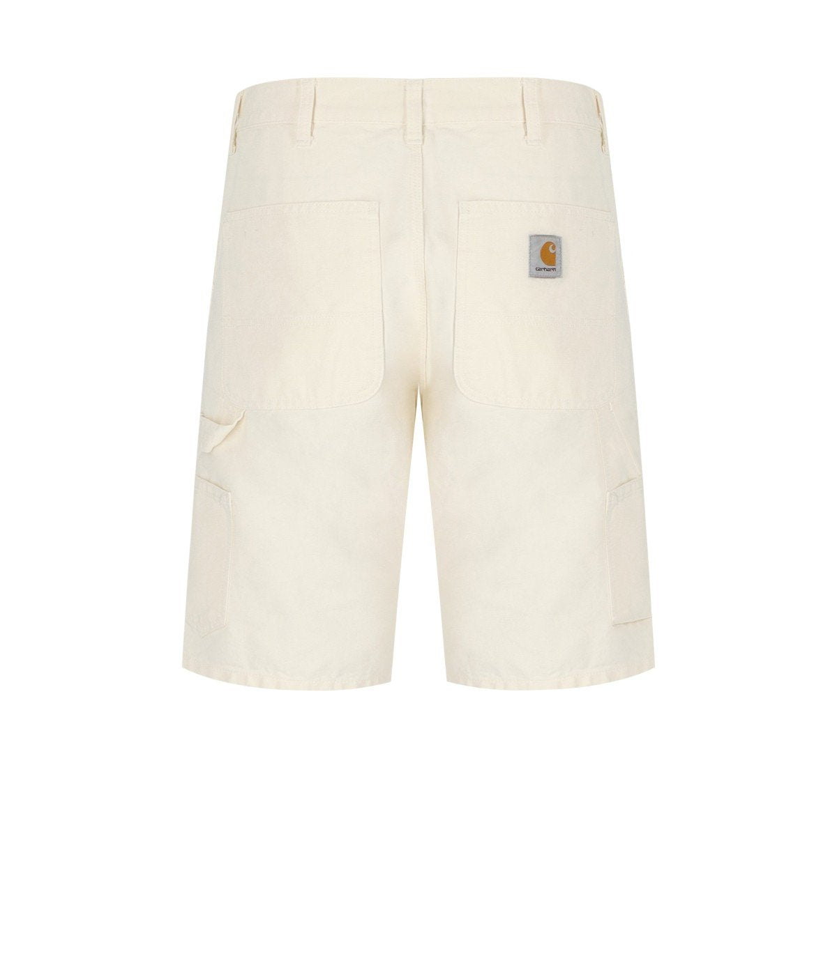 CARHARTT WIP SINGLE KNEE WHITE BERMUDA SHORTS