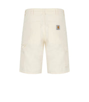 CARHARTT WIP SINGLE KNEE WHITE BERMUDA SHORTS
