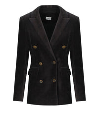 MARELLA RUM GREY VELVET BLAZER - 40
