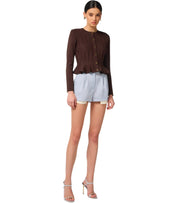 ELISABETTA FRANCHI COFFEE CARDIGAN