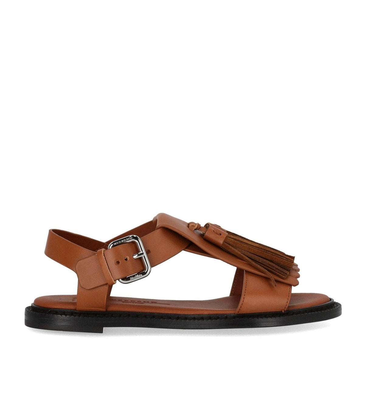 MAX MARA WEEKEND ARTE BROWN FLAT SANDAL