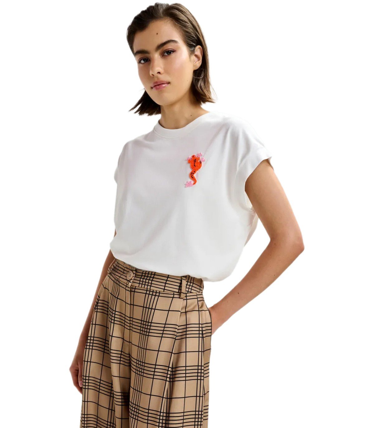 ESSENTIEL ANTWERP JUNGALA WHITE T-SHIRT