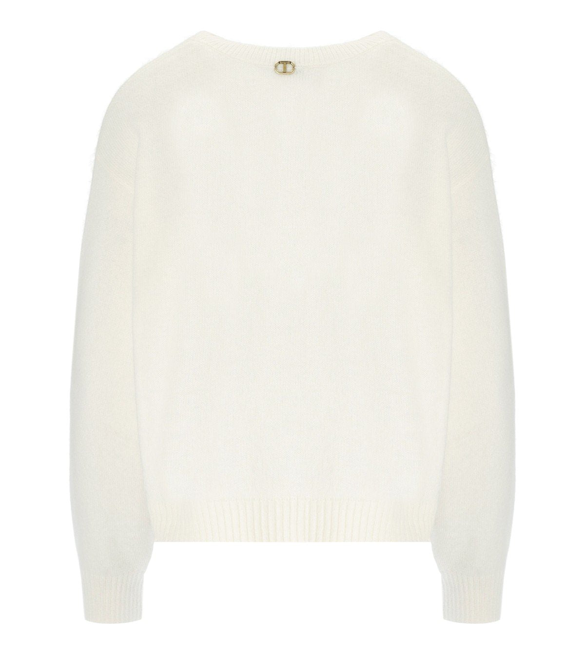 MAGLIONE CON DETTAGLI IN PIZZO BIANCO TWINSET