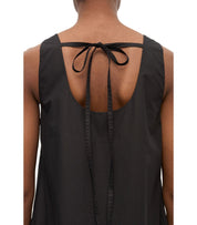 GANNI SCHWARZES RÜSCHENKLEID