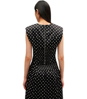 GANNI BLACK POLKA-DOT CORSET TOP
