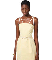 ELISABETTA FRANCHI LEMONADE BELTED DRESS