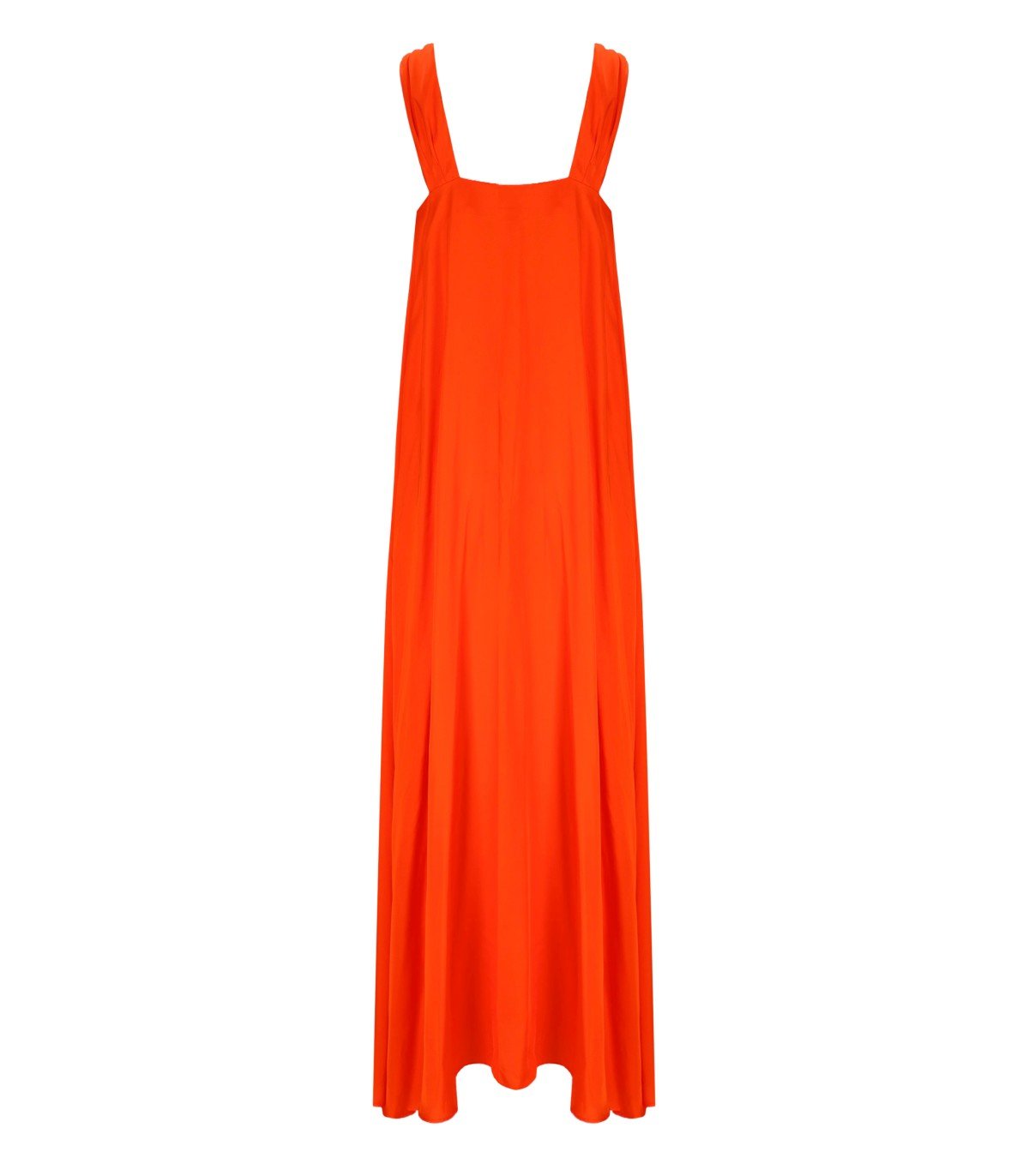 essentiel antwerp orange dress Orange maxi-length slip dress