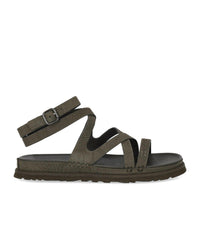 UGG GOLDENGAZE EMBOSSED ANKLE WRAP DENSE SMOKE SANDAL - 37