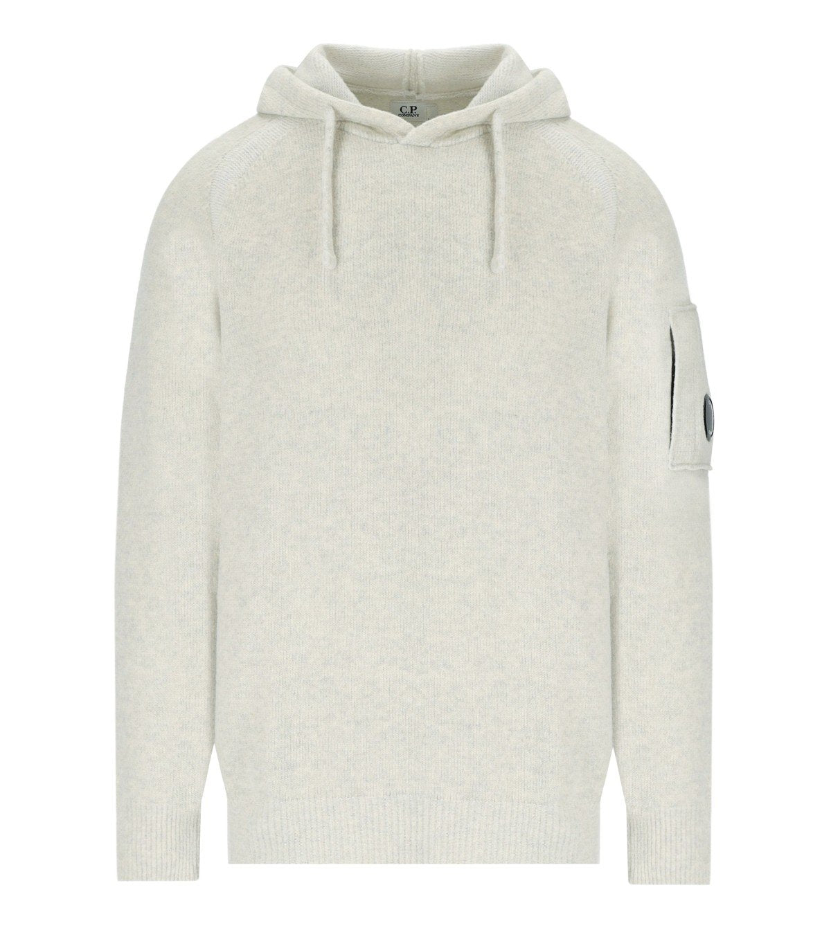 C.P. COMPANY EISGRAUE KAPUZENPULLOVER