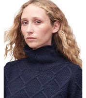 PULL À COL ROULÉ BURNE ROLL BLEU BARBOUR