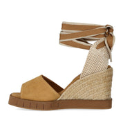 SANDALE ESPADRILLE À SEMELLE COMPENSÉE HEDERA CARAMEL PALOMITAS