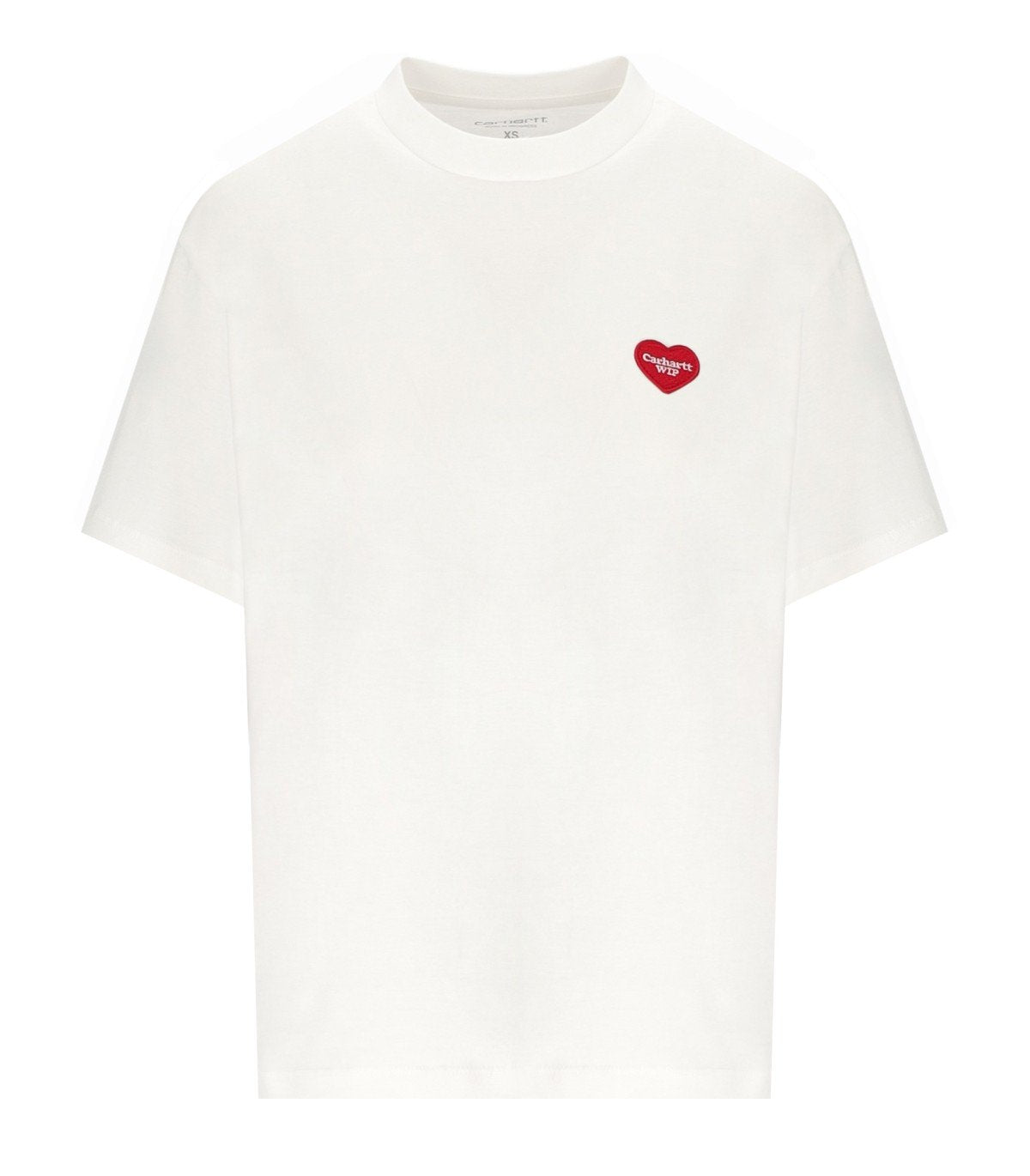 CARHARTT WIP W' S/S HEART PATCH WHITE T-SHIRT
