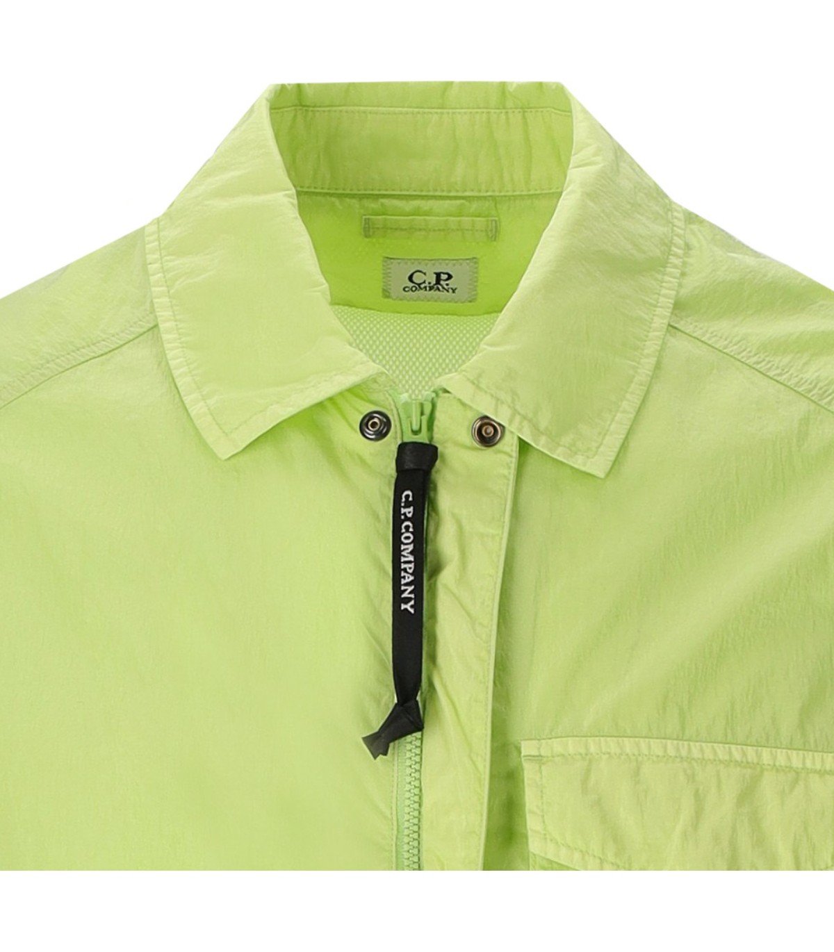 C.P. COMPANY CHROME-R POCKET WHITE PEAR OVERSHIRT
