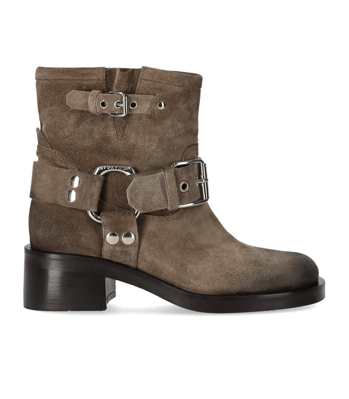 STRATEGIA BEIGE BIKER STIEFELETTE