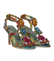 KURT GEIGER GLADIATOR MULTICOLOR HEELED SANDAL