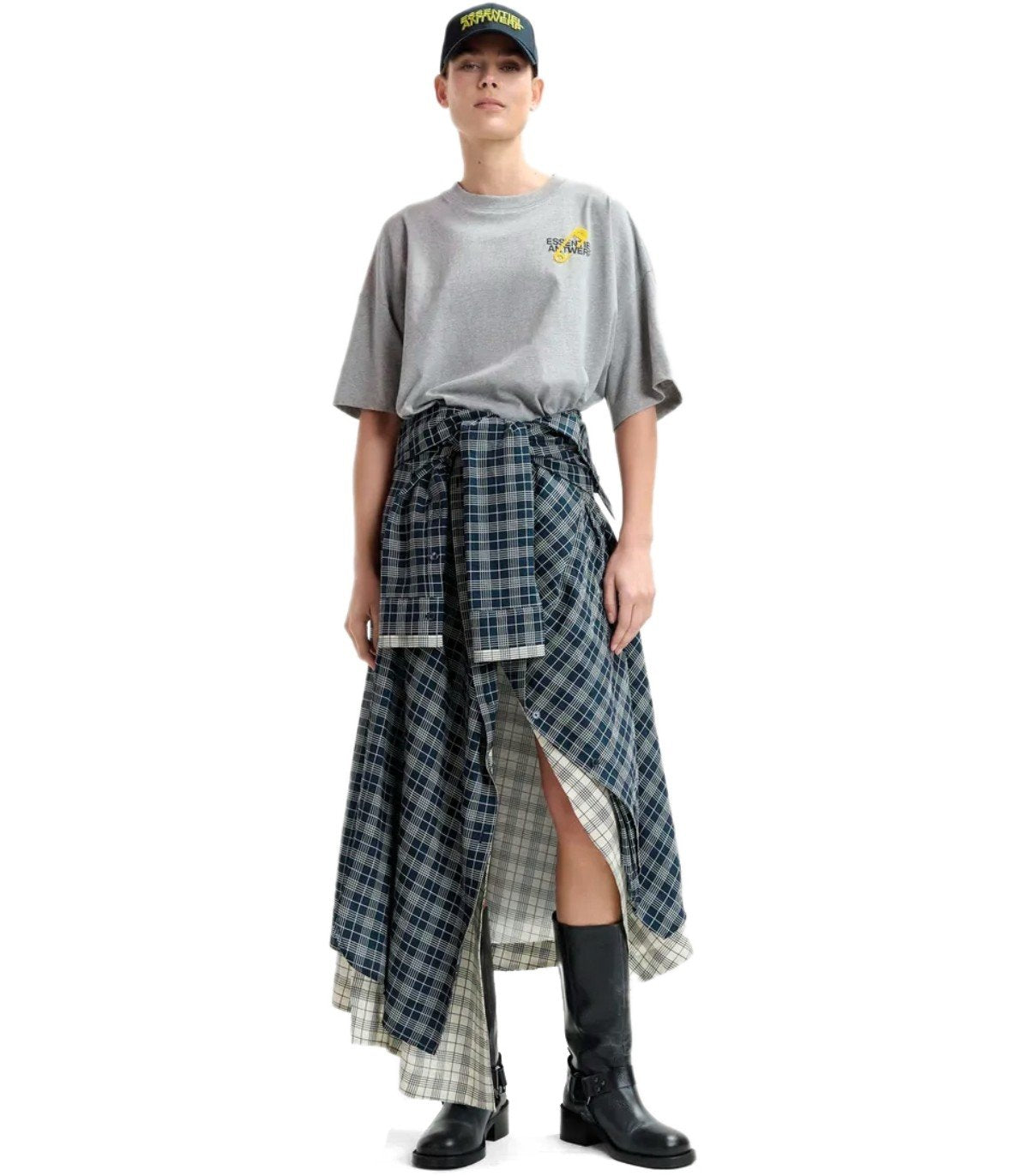 ESSENTIEL ANTWERP IXCHEL NAVY BLUE SKIRT