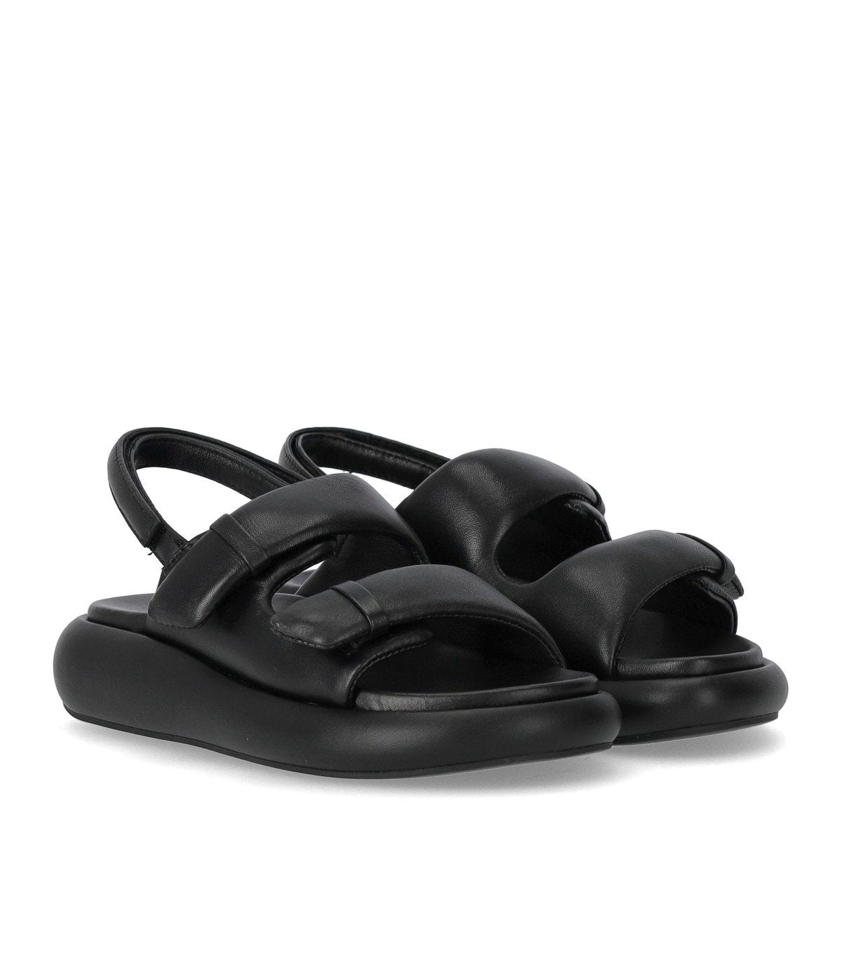 SANDALO PLATFORM VINCI NERO ASH