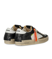 CRIME LONDON SK8 DELUXE WHITE AND BLACK SNEAKER
