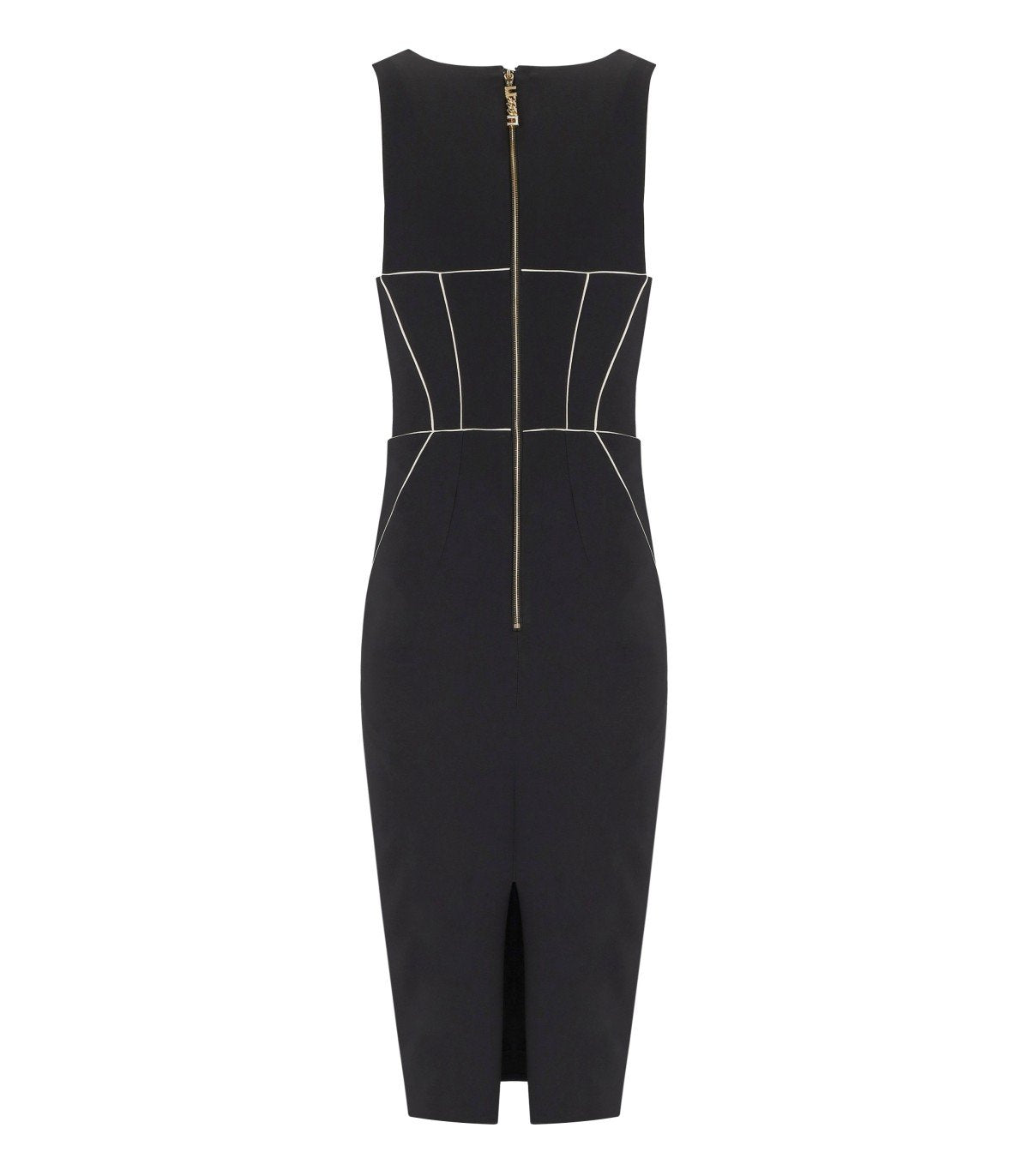ELISABETTA FRANCHI BLACK SHEATH DRESS