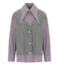 CAMICIA KUTE GRIGIA AZZURRA ESSENTIEL ANTWERP - XS
