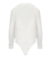 ELISABETTA FRANCHI ELFENBEINES BLUSENBODY