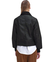 BARBOUR BEADNELL WAX BLACK CROPPED JACKET