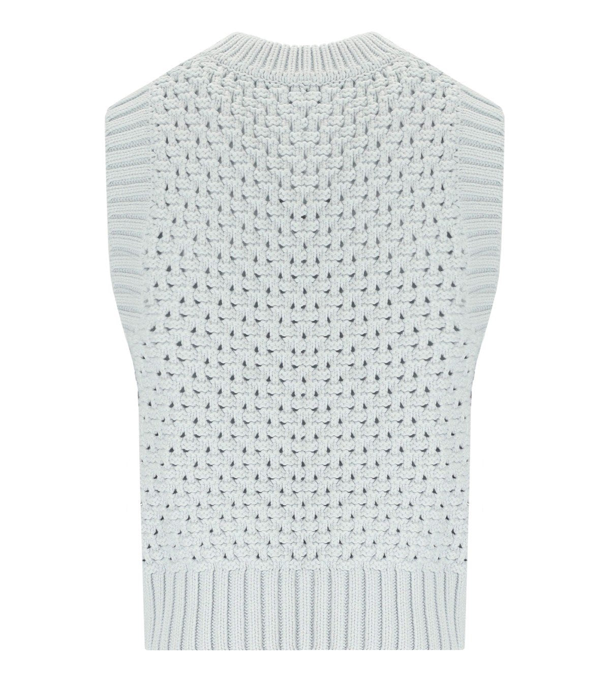 GANNI COTTON LIGHT BLUE VEST