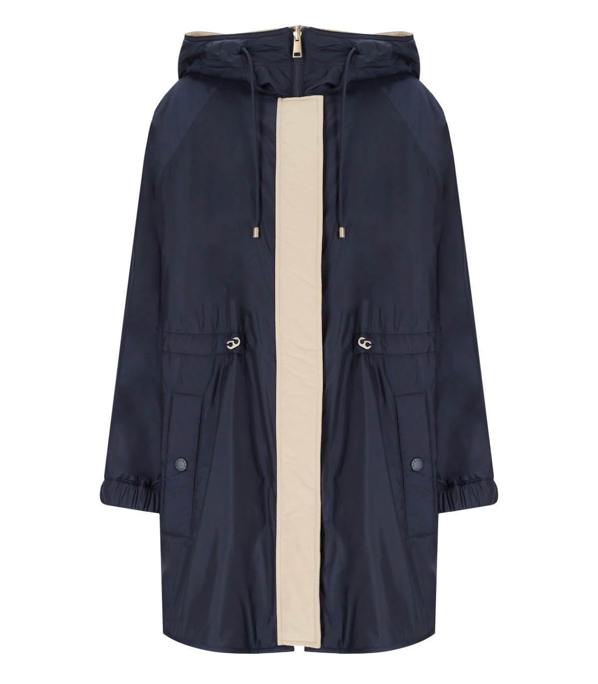 MAX MARA WEEKEND ALCAMO BLAUWE OMKEERBARE PARKA