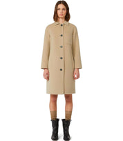 MAX MARA WEEKEND ZENONE BEIGE SINGLE-BREASTED COAT
